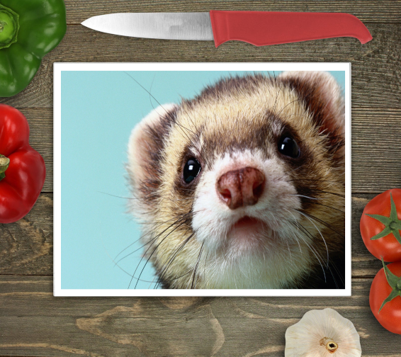 Ferret Glass Chopping Board, Ferret Glass Chopping Board